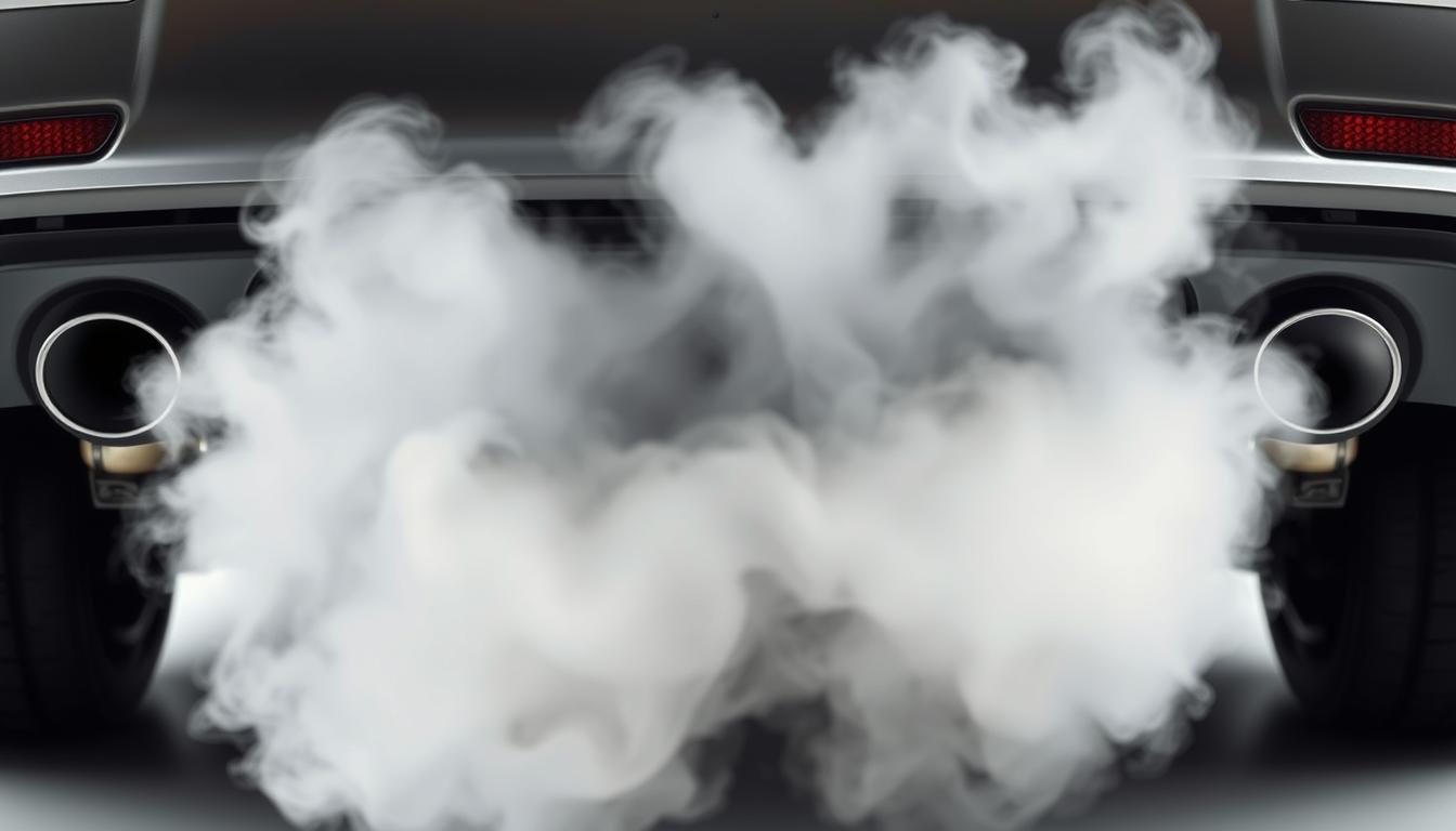 fumée blanche sort du pot d’échappement